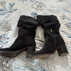 Black Suede Women's Boots worn once
